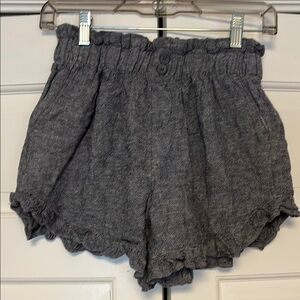 🎈5 for $15🎈GUC XS Time and Tru Gray High Waist Ruffle Shorts